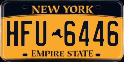 NY license plate HFU6446
