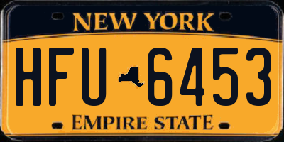 NY license plate HFU6453
