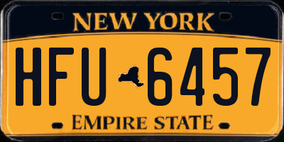 NY license plate HFU6457