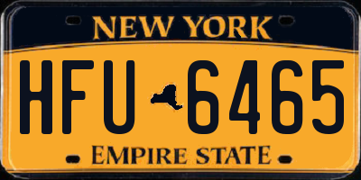 NY license plate HFU6465