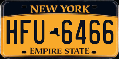 NY license plate HFU6466