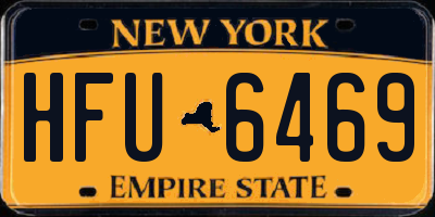 NY license plate HFU6469
