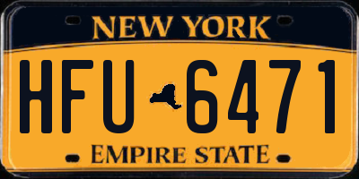 NY license plate HFU6471