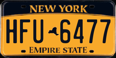 NY license plate HFU6477