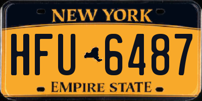 NY license plate HFU6487