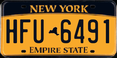 NY license plate HFU6491