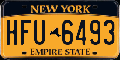 NY license plate HFU6493