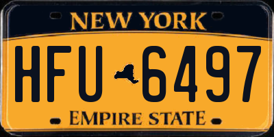 NY license plate HFU6497
