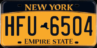 NY license plate HFU6504