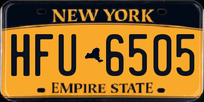 NY license plate HFU6505