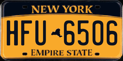 NY license plate HFU6506