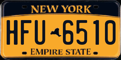 NY license plate HFU6510