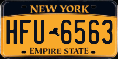 NY license plate HFU6563