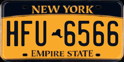 NY license plate HFU6566