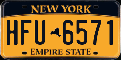 NY license plate HFU6571