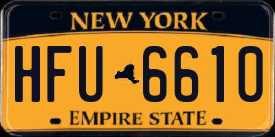 NY license plate HFU6610