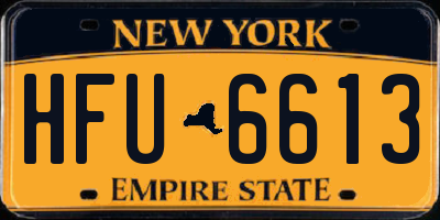 NY license plate HFU6613
