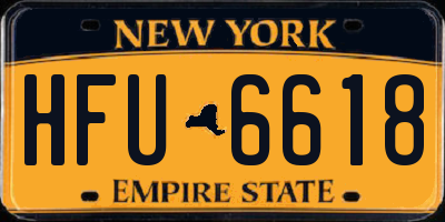 NY license plate HFU6618