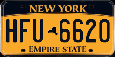 NY license plate HFU6620