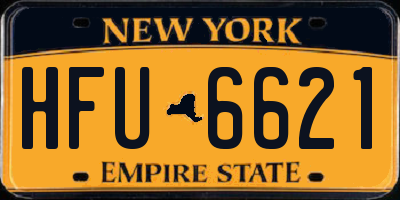 NY license plate HFU6621