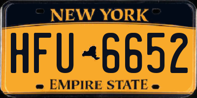 NY license plate HFU6652