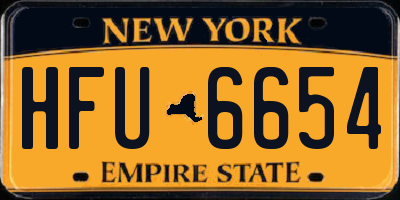 NY license plate HFU6654