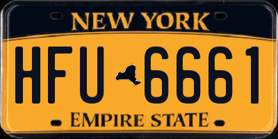 NY license plate HFU6661