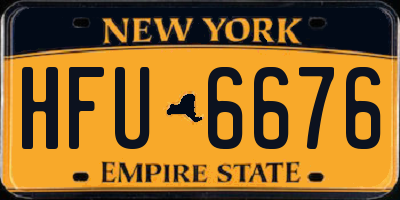 NY license plate HFU6676