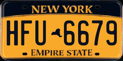 NY license plate HFU6679