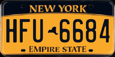 NY license plate HFU6684