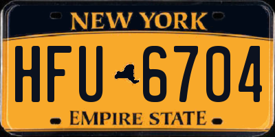 NY license plate HFU6704