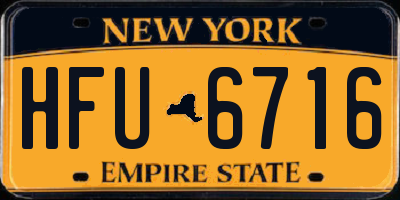 NY license plate HFU6716