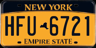 NY license plate HFU6721