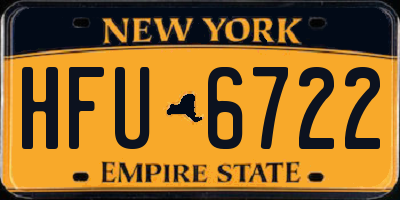NY license plate HFU6722