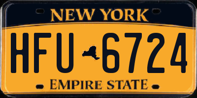 NY license plate HFU6724