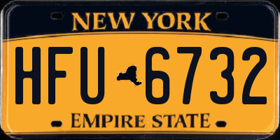 NY license plate HFU6732