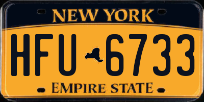 NY license plate HFU6733