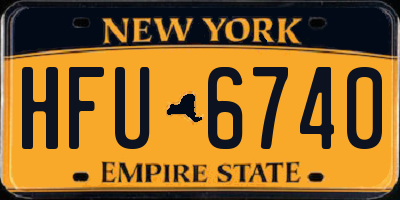 NY license plate HFU6740