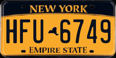 NY license plate HFU6749