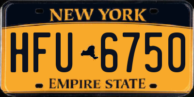 NY license plate HFU6750