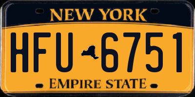 NY license plate HFU6751