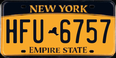 NY license plate HFU6757