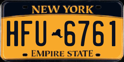 NY license plate HFU6761