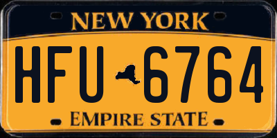 NY license plate HFU6764