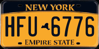 NY license plate HFU6776