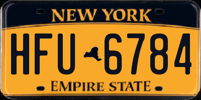 NY license plate HFU6784