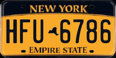 NY license plate HFU6786