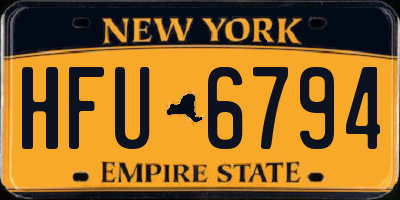 NY license plate HFU6794