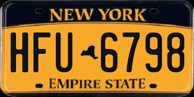 NY license plate HFU6798