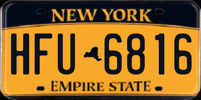 NY license plate HFU6816